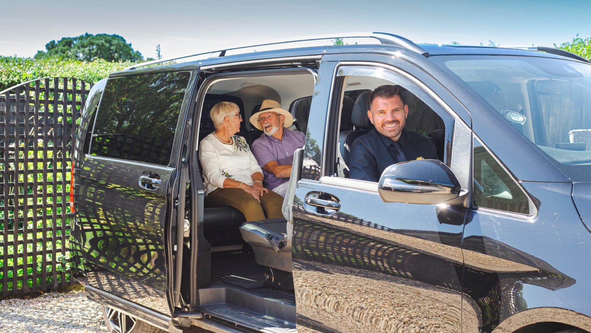 Chauffeur Nathan with guests