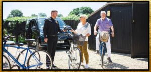 ecv nathan with guests on bicycles