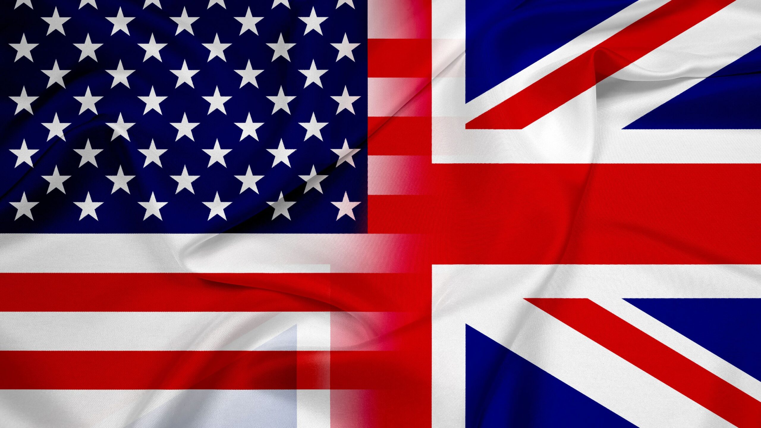 Graphic of hybrid US and UK flags to illustrate moving back to the UK from the US