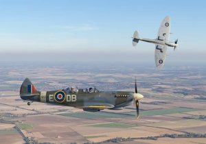 Spitfires in flight