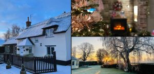 collage of Christmas at Well Cottage