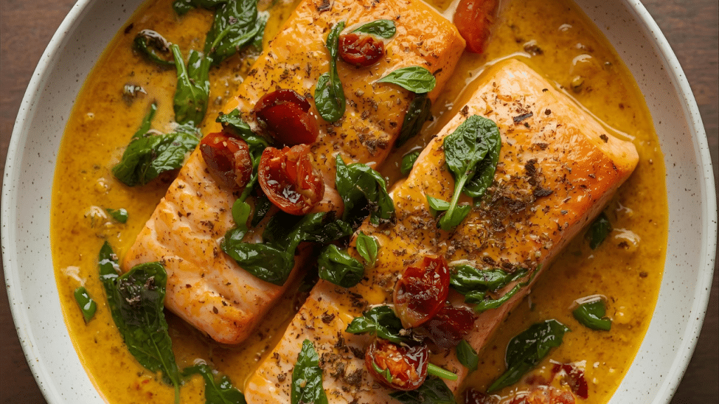 photo of Laura’s delicious Tuscan Salmon dish photo of Laura’s delicious Tuscan Salmon dish