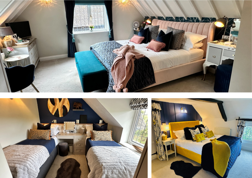 Well Cottage Bedrooms collage collage of Well Cottage Bedrooms 1, 2 and 3