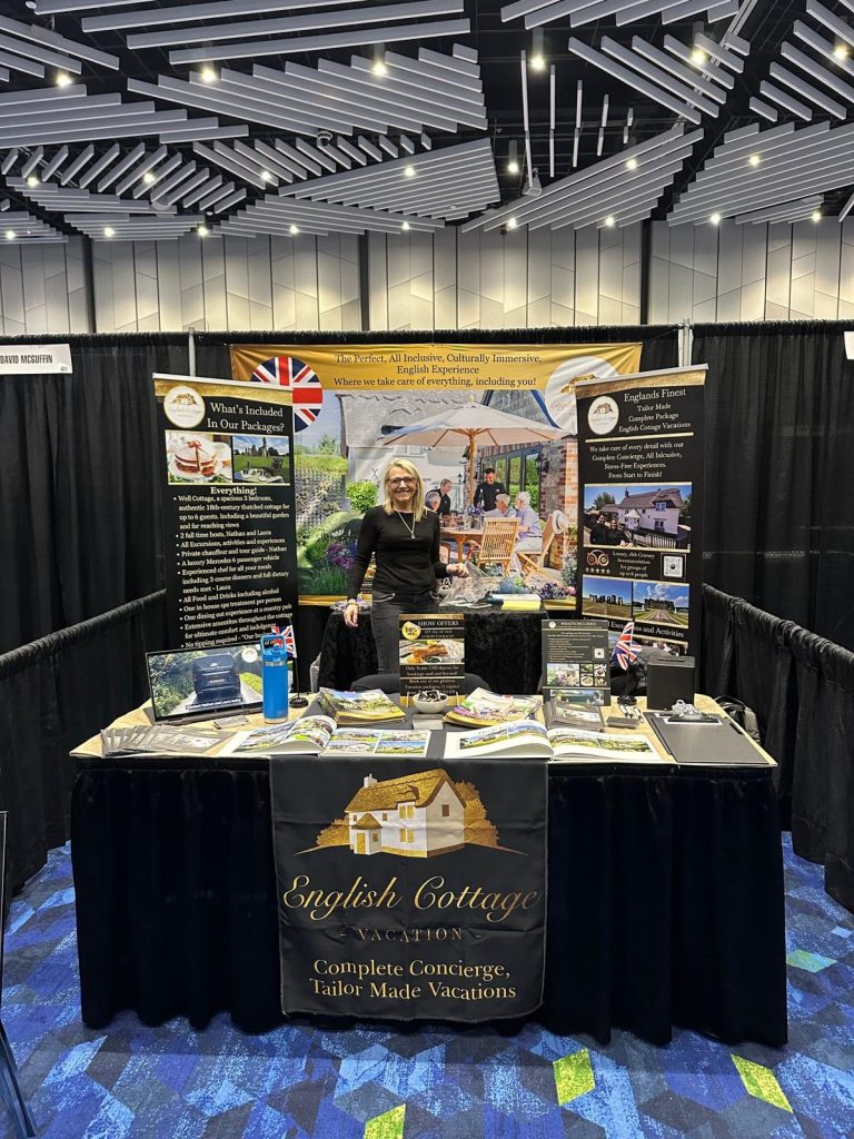 ECV Denver Travel & Adventure Show 2025 - Laura in booth photo of Laura in booth at Denver Travel & Adventure Show 2025