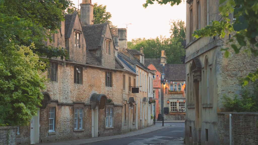 photo of a street in Corsham, Wiltshire